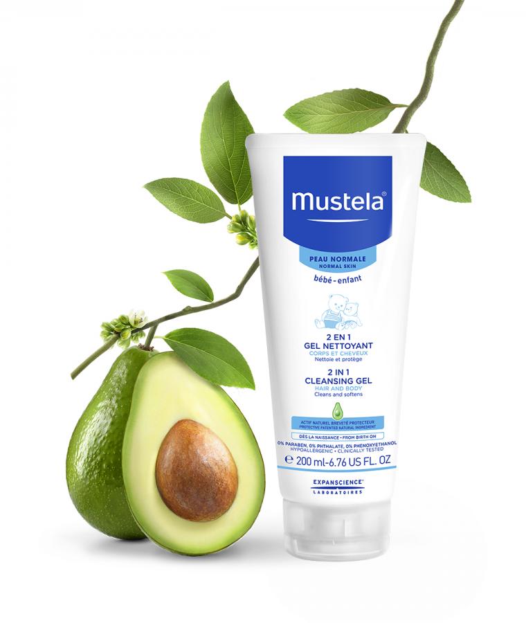 Mustela 2 in 1 cleansing gel for babies with normal skin