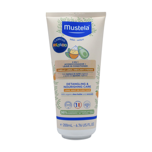 2 en 1: Acondicionador + Leave In para cabello rizado, ondulado y largo con manteca de karité y aceite de aguacate orgánicos - Mustela Mexico - 1