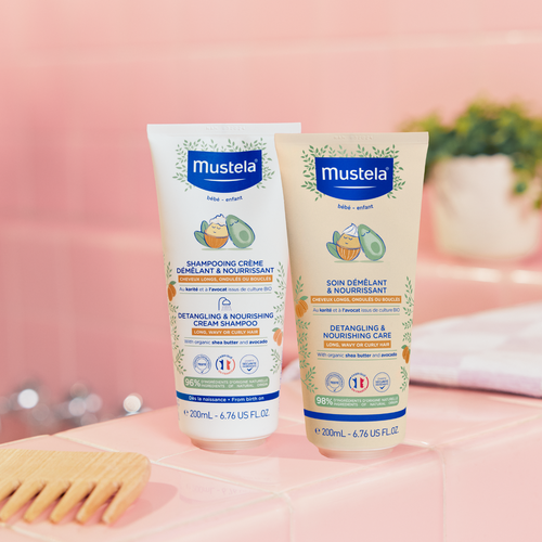 2 en 1: Acondicionador + Leave In para cabello rizado, ondulado y largo con manteca de karité y aceite de aguacate orgánicos - Mustela Mexico - 2
